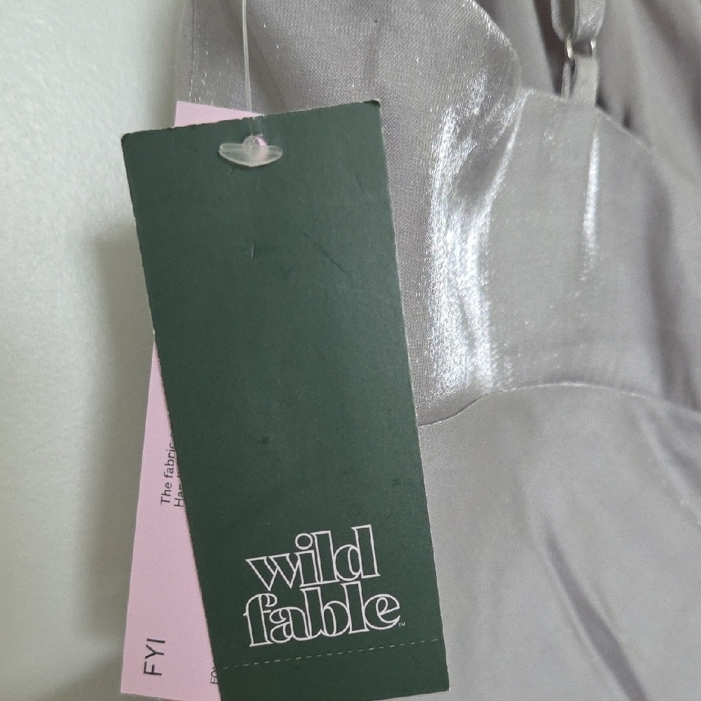 Wild Fable Silverish Gray Chemise Soft Fabric Sleek Design - Picture 9 of 13
